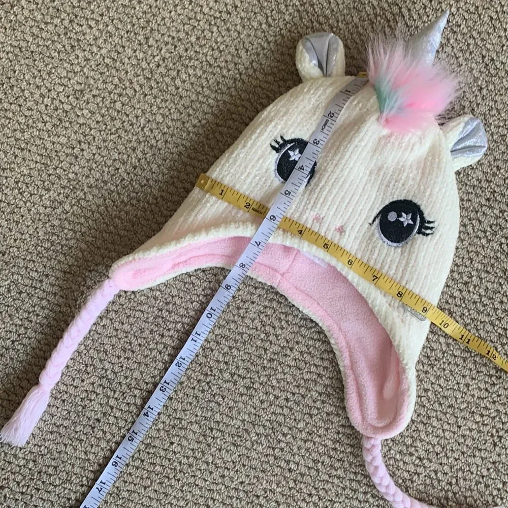 🟢3 for $20—-P.S. AEROPOSTALE chenille unicorn hat Youth one size